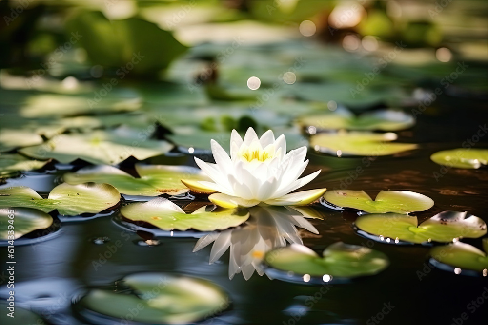 Beautiful white lotus flower in the lake and lotus flower plants, pure white lotus flower. Beautiful white lotus flower in the lake and lotus flower plants, pure white lotus flower.
