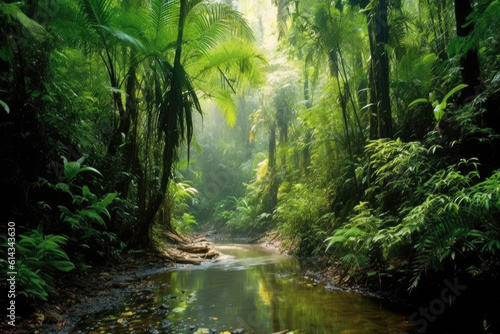 Tropical Rainforest Landscape,Tropical forest, Forest