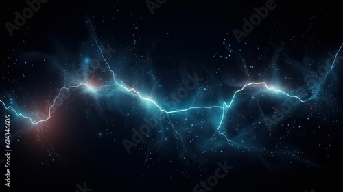 energy electricity lightnings background. Generative AI