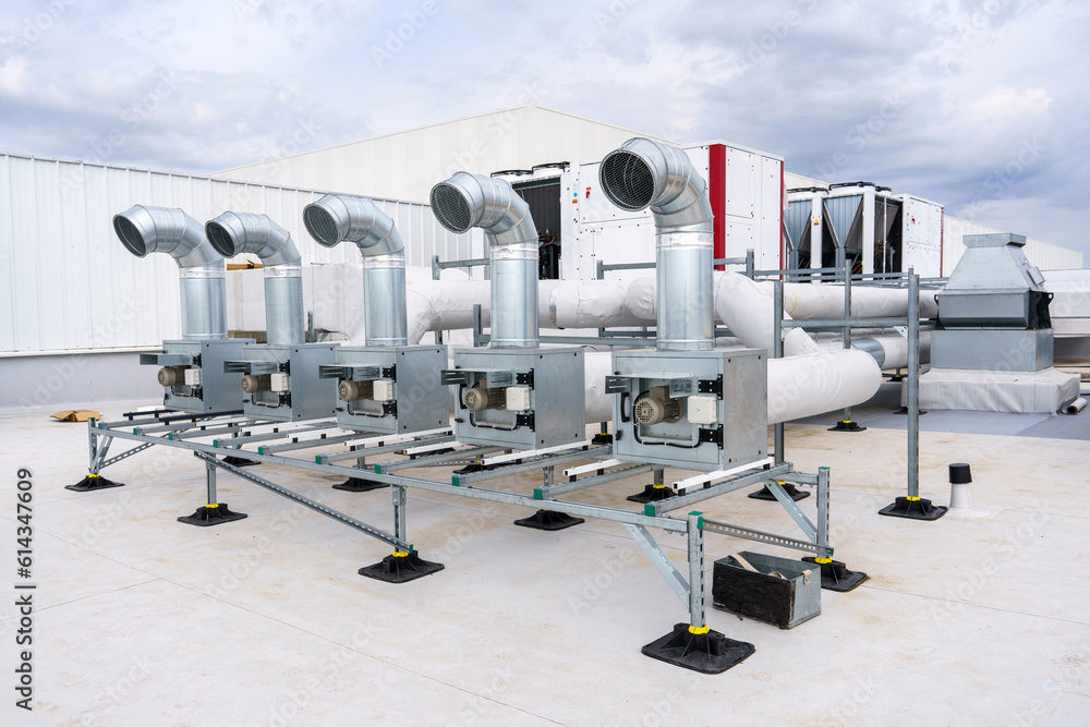 The air conditioning and ventilation system of a large industrial ...