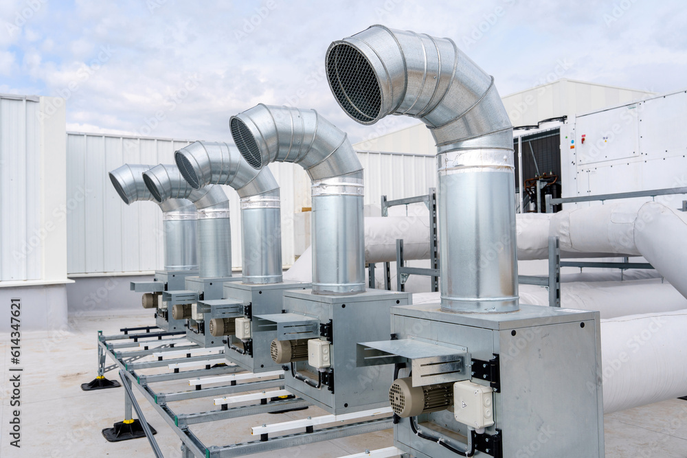 The air conditioning and ventilation system of a large industrial ...