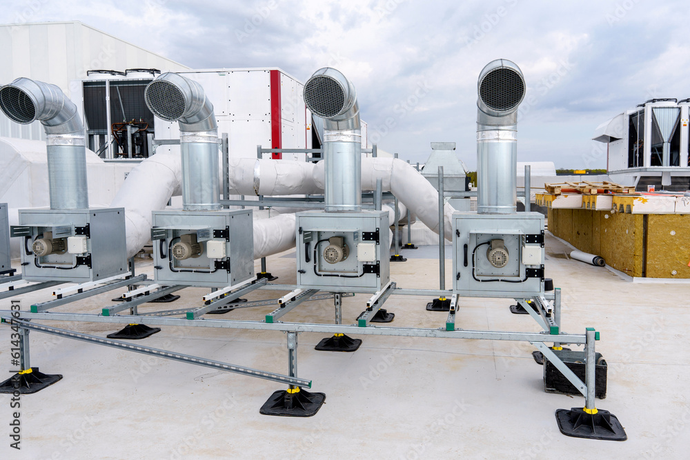 The air conditioning and ventilation system of a large industrial ...