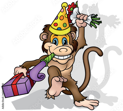 Monkey Celebrating Birthday...