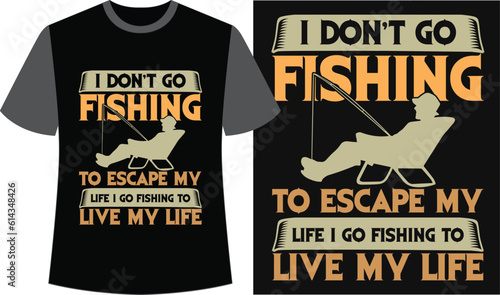 Fishing Typography T-shirt Design. Fishing T-shirt Design Vector.  photo