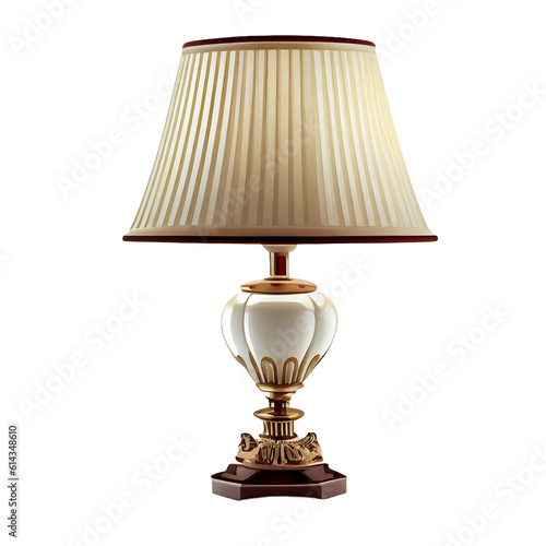 Table Lamp 3d render, isolated on transparent background