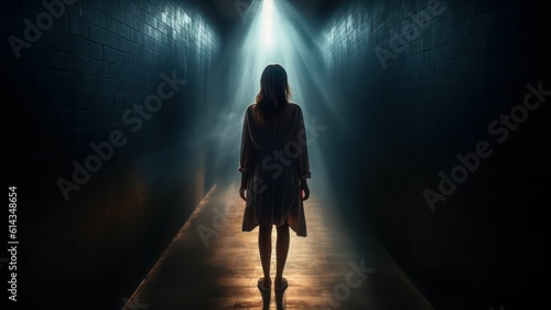 silhouette of a person. Generative AI