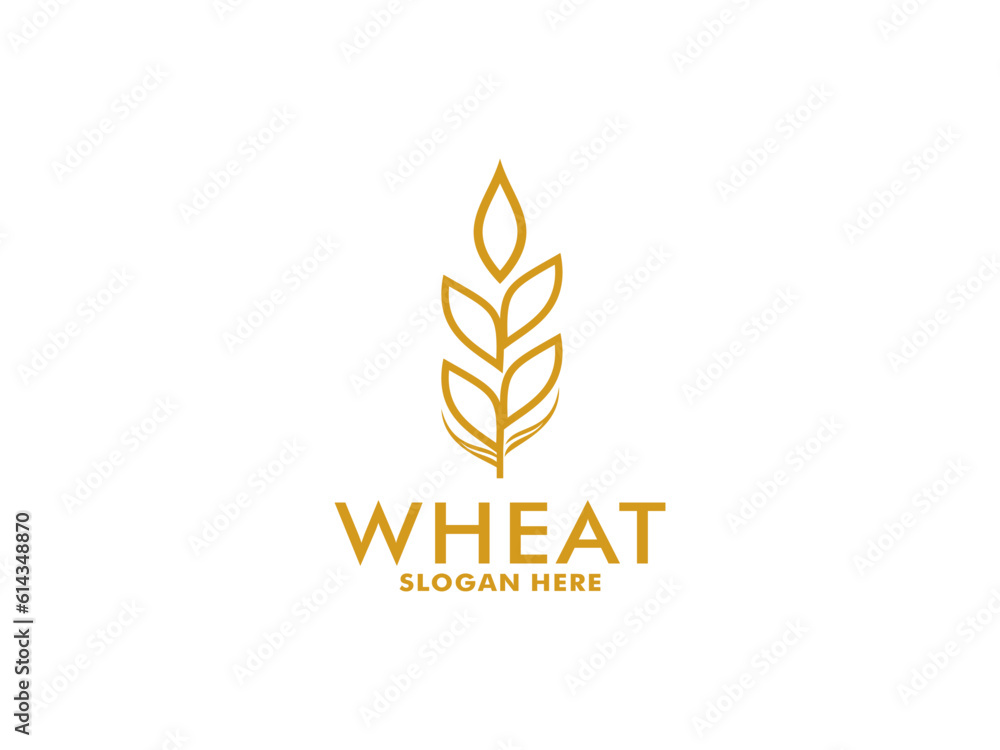 simple wheat grain vector icon logo design simple wheat grain vector icon logo design