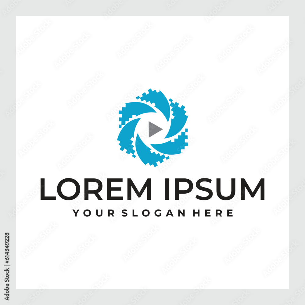 Play & Multimedia Logo. Symbol & Icon Vector Template. Play & Multimedia Logo. Symbol & Icon Vector Template.