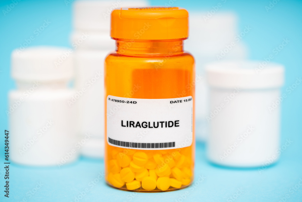 Liraglutide medication In plastic vial Liraglutide medication In plastic vial