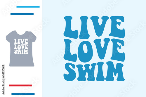 love swim t shirt design 