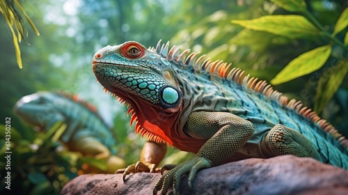 beautiful iguanas  Generative AI