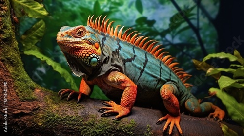 beautiful iguanas  Generative AI