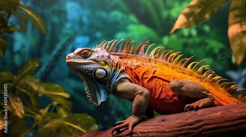 beautiful iguanas, Generative AI © vie_art