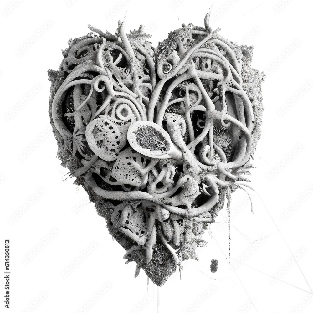 The latest cool heart illustration, generative Ai The latest cool heart illustration, generative Ai