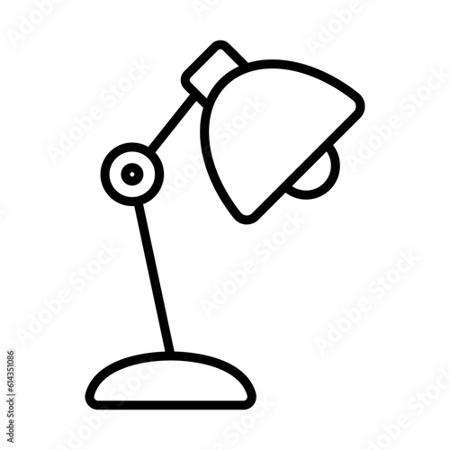 Desk Lamp Icon Logo Design Vector Template Illustration Sign And Symbol Pixels Perfect