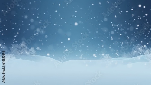 winter snow, snowfall and snowdrifts empty background. Generative AI © Unionproject