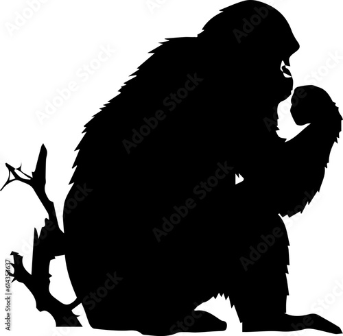 silhuette monkey animal images
