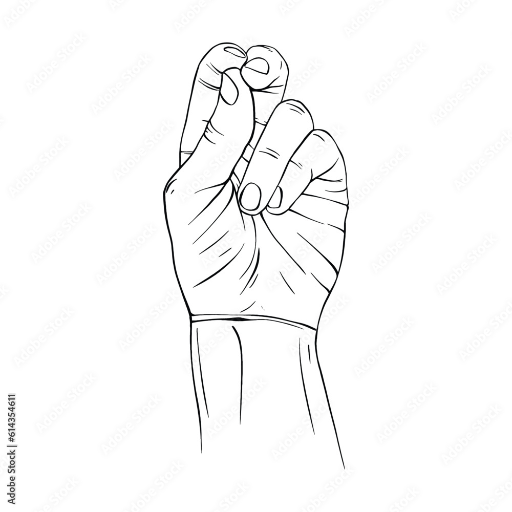 Hand drawn gesture sketch vector illustration line art Hand drawn gesture sketch vector illustration line art