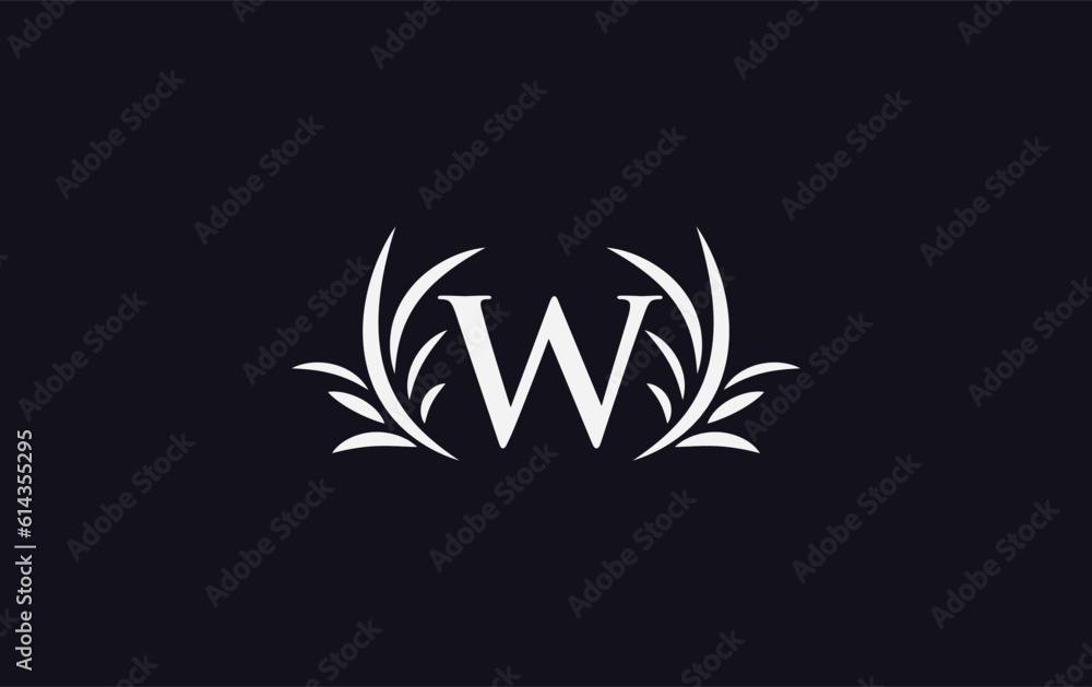 Golden laurel wreath leaf logo design vector with the letters and ...