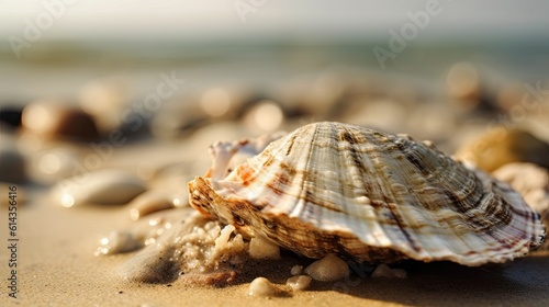 Pearl shells washed up on the shore