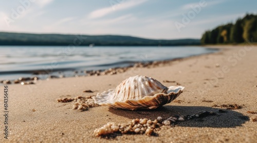 Pearl shells washed up on the shore