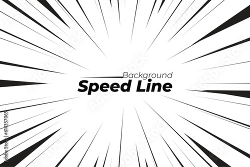 Black and white radial comics style lines transparent background.