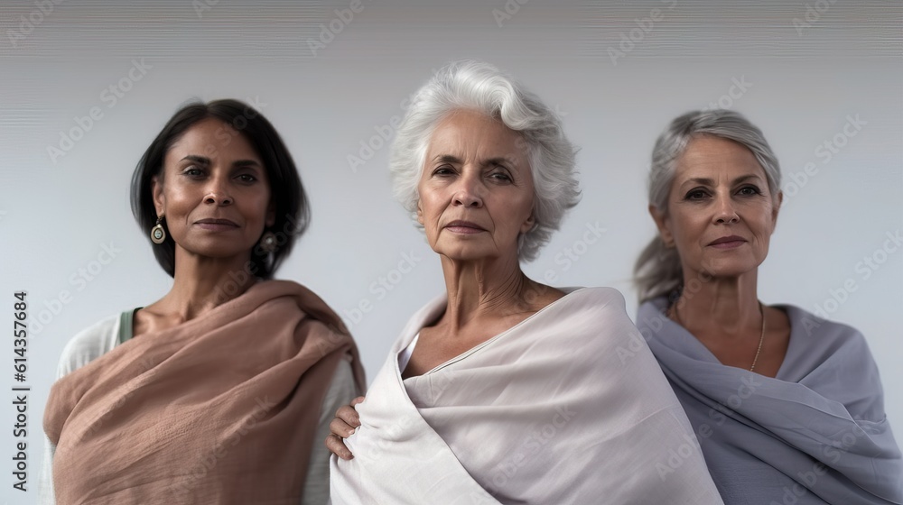 A Celebration of Age and Diversity, Empowered Women Embracing Individuality. Generative AI A Celebration of Age and Diversity, Empowered Women Embracing Individuality. Generative AI