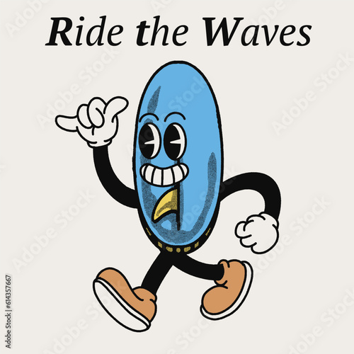 Ride the Waves With Surf Groovy Character Design