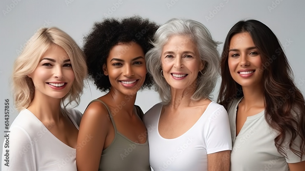 A Celebration of Age and Diversity, Empowered Women Embracing Individuality. Generative AI A Celebration of Age and Diversity, Empowered Women Embracing Individuality. Generative AI