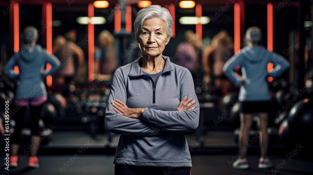 Generative AI senior woman doing phisycal rehabilation and pilates Generative AI senior woman doing phisycal rehabilation and pilates
