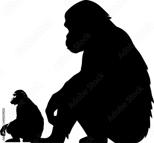 silhuette monkey animal images