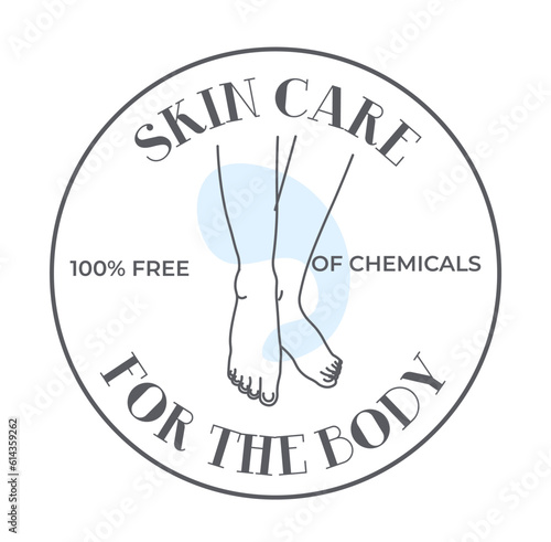 Skin care for body, free of chemicals, label cream