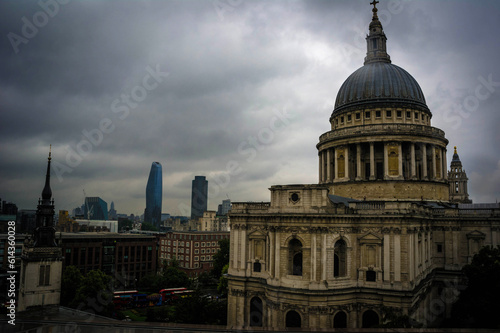 st. paul's cathedral from the one new change rooftop in london photo