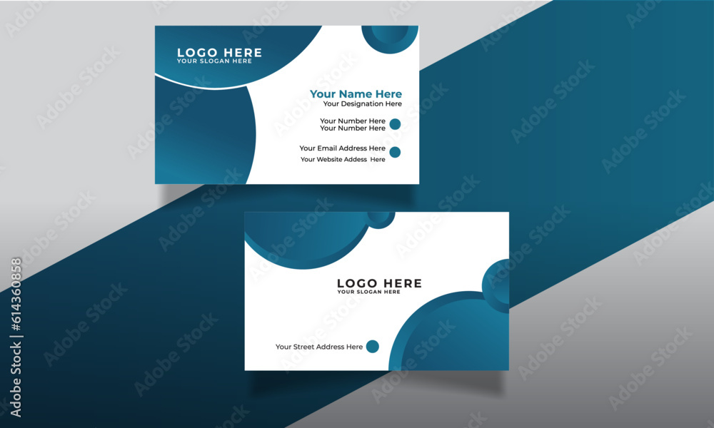 Uncommon trendy business card. Professional visiting card template. 
