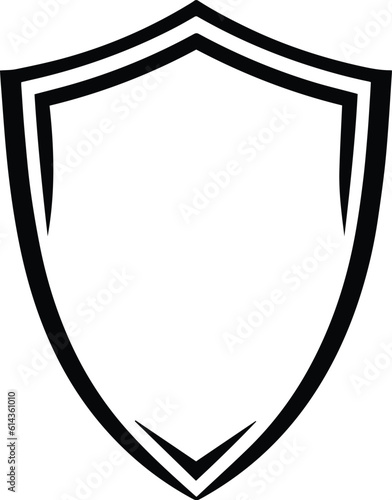 Valokuva Medieval Shield Logo Monochrome Design Style