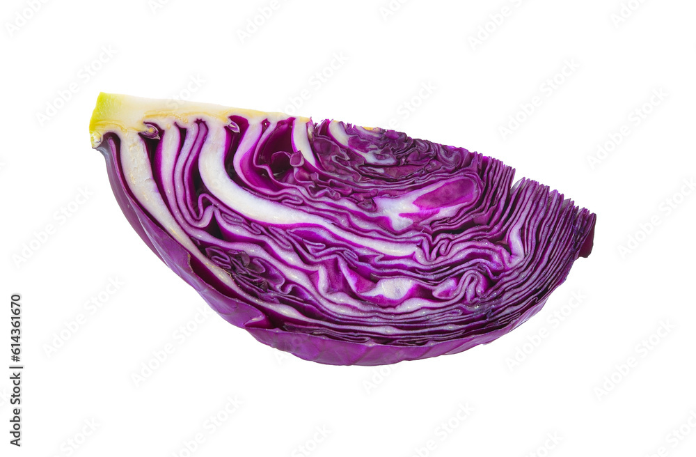 Purple cabbage slice on transparent png Purple cabbage slice on transparent png