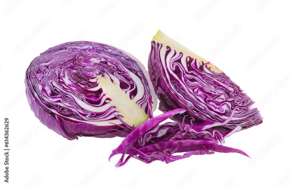 Purple cabbage slice on transparent png Purple cabbage slice on transparent png