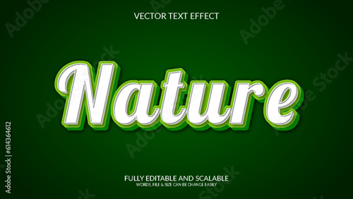 Nature 3D Eps Vector Editable Text Effect Design