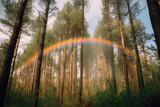 rainbow in the park ai generative art