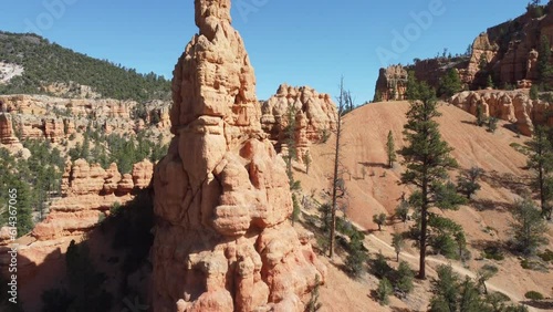 USA Red Rock Formation, Utah, Sandstone, Drone shot aerial 4K 