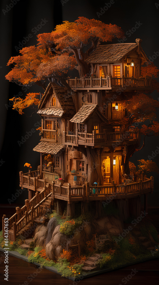 Fototapeta premium house in the night