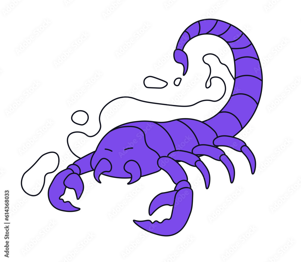 Zodiac sign of Scorpius Scorpion, astronomy symbol