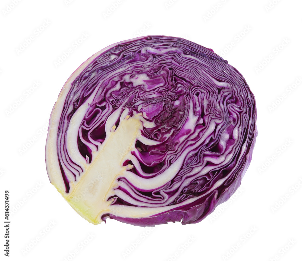 Purple cabbage slice on transparent png Purple cabbage slice on transparent png