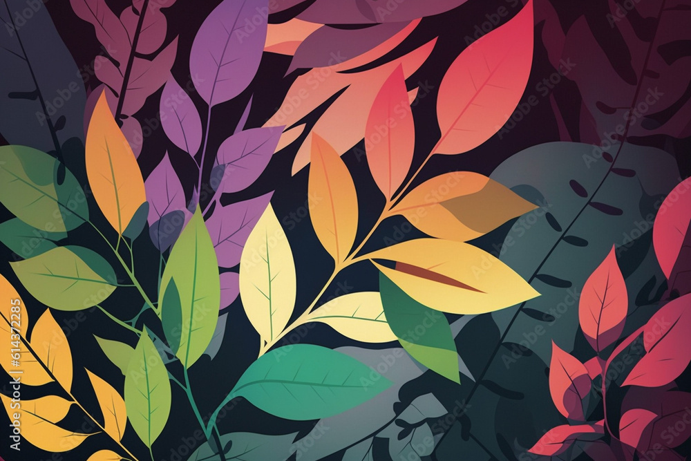 colorful leaves, abstract background colorful leaves, abstract background