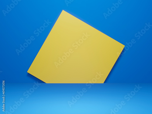 Blue and yellow paper cut background