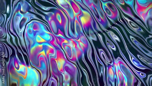 Abstract Iridescent Fluid Loop Background