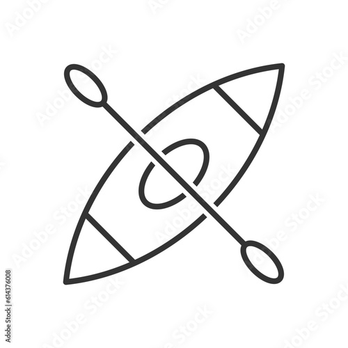 kayak Boat Icon - River Boat Icon