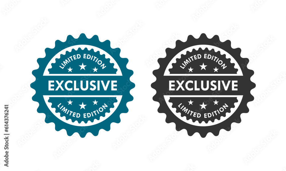 Exclusive badge design template illustration Exclusive badge design template illustration