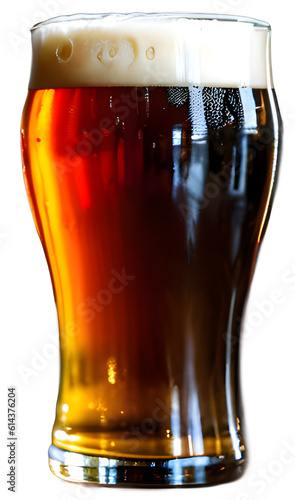 Glass of beer, transparent background,  Generative AI Illustration photo