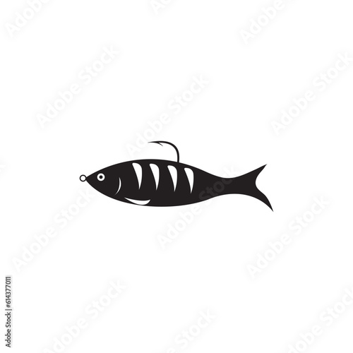 Soft bait fishing lure symbol set.